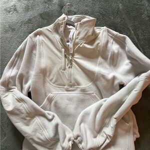 lululemon athletica Cream Quarter-Zip Fleece Pullover - Women
